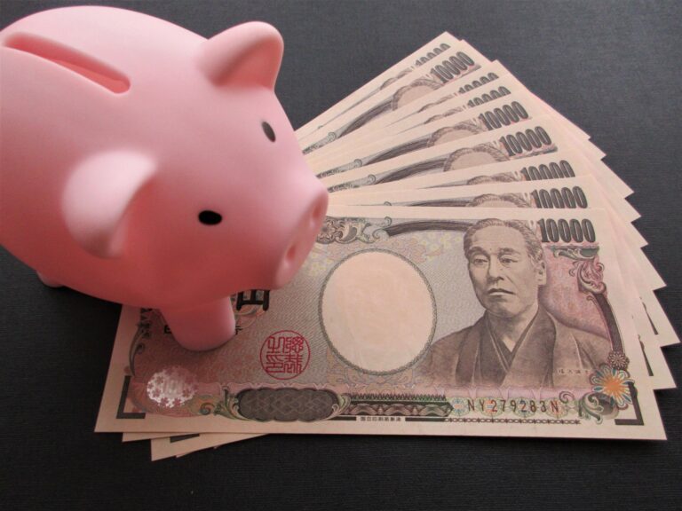 豚の貯金箱とお金